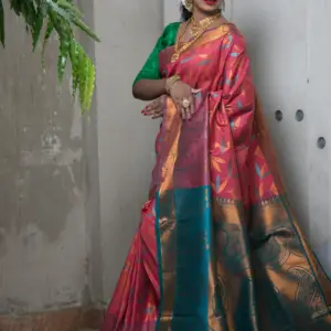 Royal Heritage Kanjeevaram Silk Saree – Handwoven Elegance